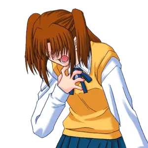 Satsuki looks distraught.